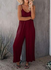 img 2 attached to 🎉 Happiness Unleashed: Sleek Sleeveless Jumpsuits for Women - Perfect for Jumpsuits, Rompers & Overalls Fashion!