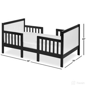 img 1 attached to Stylish and Safe: Dream On Me Hudson 3-in-1 Convertible Toddler Bed in Black and White, Greenguard Gold Certified