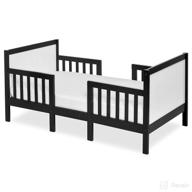 stylish and safe: dream on me hudson 3-in-1 convertible toddler bed in black and white, greenguard gold certified logo