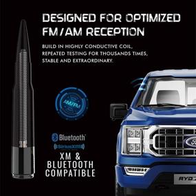 img 3 attached to 🚗 Rydonair Antenna for Ford F150 Raptor 2009-2022 &amp; Ford Bronco 2021-2022 - Upgraded Internal Conductive Coil - Durable 304 Stainless Steel Threading - Protective Anti-Scratch Metallic Paint