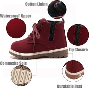 img 3 attached to 👞 Antheron Toddler Leather Boots for Boys - Stylish Shoes via Boots