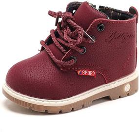 img 4 attached to 👞 Antheron Toddler Leather Boots for Boys - Stylish Shoes via Boots