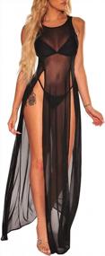 img 3 attached to Sheer Mesh Beach Dress: The Perfect Cover-Up For Your Bikini!