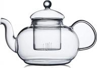 stovetop-safe glass teapot with removable infuser for blooming & loose-leaf tea - 33.8oz capacity логотип
