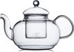 stovetop-safe glass teapot with removable infuser for blooming & loose-leaf tea - 33.8oz capacity logo