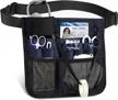 nurse organizer belt, multi-compartment fanny pack with tape holder, navy medical hip bag for storing stethoscopes, scissors, and supplies - ideal for nurse apron logo
