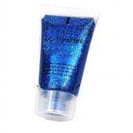 get festive with gl-turelifes 30ml sequins chunky glitter liquid eyeshadow and glitter body gel in peacock blue logo