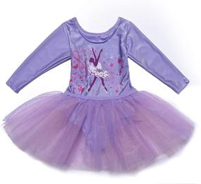 img 3 attached to 🦄 Active Sparkle Waistband Unicorn Girls' Clothing - MOLLDAN Leotard