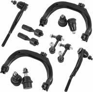 complete front suspension control arm kit for 2004-2007 buick rainier, 2004-2007 chevy trailblazer (ext), 2004-2008 gmc envoy xl xuv, 2004-2008 isuzu ascender, and 2005-2009 saab 9-7x logo