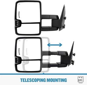 img 2 attached to Chevy Towing Mirrors for GMC 2007-2013: Enhanced Visibility and Safety