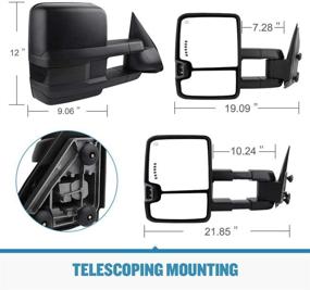 img 3 attached to Chevy Towing Mirrors for GMC 2007-2013: Enhanced Visibility and Safety