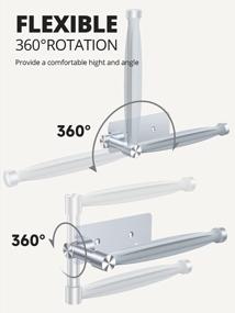 img 1 attached to 𝙉𝙤.𝟭 VICSEED Adjustable Paper Towel Holder Under Cabinet [One Hand Tear Off] Paper Towel Holder Wall Mount [Versatile Rotatable] Paper Roll Holder For Kitchen Bathroom Toilet RVs (Adhesive, Screw)