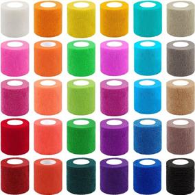 img 4 attached to 30-Roll Self Adhesive Bandage Wrap For Wrist & Ankle - BQTQ Breathable Athletic Tape In 30 Colors