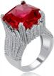 uloveido women red cz flame shape solitaire wide wedding band engagement ring statement charm ra0414 logo