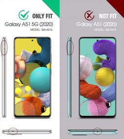 img 3 attached to Чехол для Samsung Galaxy A51 5G - серия Poetic Guardian: полноразмерный гибридный противоударный чехол-бампер со встроенной защитой экрана синего/прозрачного цвета | Не совместим с Galaxy A51 4G