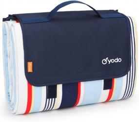 img 4 attached to Extra Large Machine Washable Picnic Blanket Tote - Perfect For Family Outings, Camping, Beach Hiking & More!