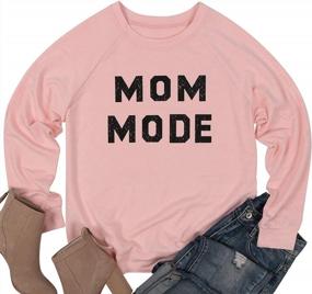 img 1 attached to Stay Stylish And Comfy With Mom Mode Casual Sweatshirts For Women - Shop Now!