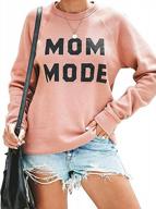 stay stylish and comfy with mom mode casual sweatshirts for women - shop now! logo