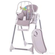 👶 hagaday baby high chair: compact folding high chair with reclining seat for toddlers - gray logo