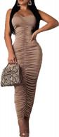 womens ruched strapless bodycon dress women's clothing logo