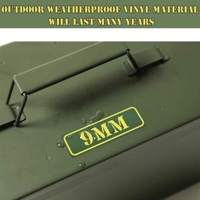 img 1 attached to Aolamegs Ammo Can Vinyl Sticker Set: 9MM, 5.56, 7.62, 12GA and more - 20 Pack/.300BLK