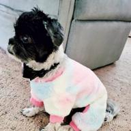 картинка 1 прикреплена к отзыву 🐾 KYEESE Polka Dot Dog Pajamas: Soft & Stretchable Material | Onesie Style Velvet PJs for Small and Medium Dogs от James Cross