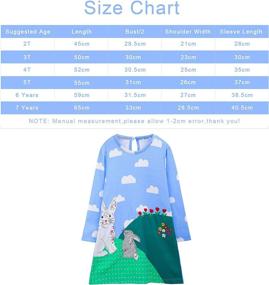 img 1 attached to Colorful Auranso Sleeve Cotton Dresses for Girls' - Clothing Dresses