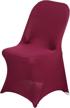 burgundy stretchy spandex chair cover for wedding & event decor logo