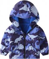 feidoog cute cartoon hooded fleece jacket for baby boys and girls - lightweight spring and fall windbreaker outerwear coat with zipper logo