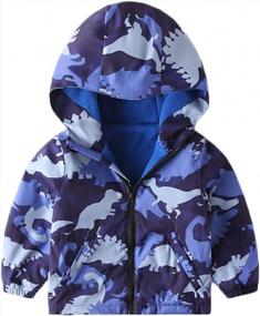 img 4 attached to Feidoog Cute Cartoon Hooded Fleece Jacket For Baby Boys And Girls - Lightweight Spring And Fall Windbreaker Outerwear Coat With Zipper