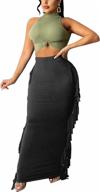 womens elegant fringe elastic bodycon women's clothing ~ skirts логотип