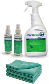 img 4 attached to PureGreen24 Disinfectant Including Chemicals Microfiber