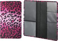 stay organized on the go with belidome's durable pink leopard print credit card holder for women and men logo