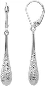 img 4 attached to LeCalla 925 Sterling Silver Tear-Drop Celtic Heart Love-Knot Cross Diamond-Cut Leverback Earrings For Women With Dangle Design