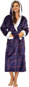 img 4 attached to Cozy Up In Style With Ccko Plush Women'S Bathrobe - Fleece, Fluffy And Warm
