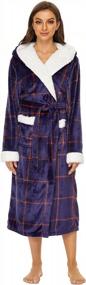 img 3 attached to Cozy Up In Style With Ccko Plush Women'S Bathrobe - Fleece, Fluffy And Warm