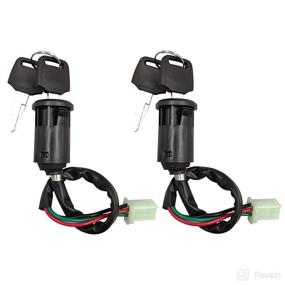 img 3 attached to Top-quality AUTQVA Ignition Switch for Chinese ATV, Key Ignition Replacement for Coolster Taotao Sunl Apollo - Pack of 2pcs | Suitable for 50cc, 70cc, 90cc, 110cc, 125cc Scooters and Dirt Bikes