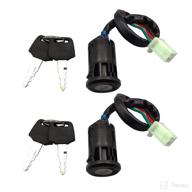 top-quality autqva ignition switch for chinese atv, key ignition replacement for coolster taotao sunl apollo - pack of 2pcs | suitable for 50cc, 70cc, 90cc, 110cc, 125cc scooters and dirt bikes logo