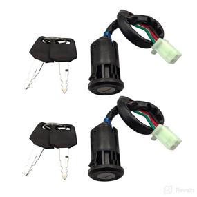 img 4 attached to Top-quality AUTQVA Ignition Switch for Chinese ATV, Key Ignition Replacement for Coolster Taotao Sunl Apollo - Pack of 2pcs | Suitable for 50cc, 70cc, 90cc, 110cc, 125cc Scooters and Dirt Bikes