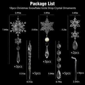 img 2 attached to Sparkle And Shine This Holiday Season With 18Pcs Crystal Snowflake Ornaments For Christmas Tree Decoration