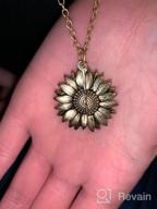 img 1 attached to Inspirational Sunflower Locket Necklace - SLOONG 'You Are My Sunshine' Engraved Pendant - Perfect Mother'S Day Gift For Women And Girlfriends review by Eric Montgomery