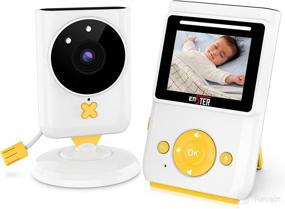 img 4 attached to 👶 Wireless Baby Monitor with Camera and Audio, Non-Wifi Baby Monitor featuring 2.4'' LCD Screen, Night Vision, 2-Way Talk, VOX, 960ft Range, Room Temperature Monitoring, 2X Zoom, Lullabies, Feeding Alarm