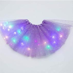 img 3 attached to 👗 Geekercity Tutu Skirt: Яркая светодиодная парчовая мода для девочек 3-8 лет.