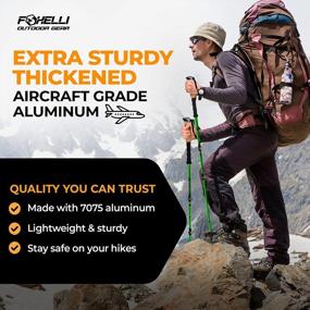 img 3 attached to Experience Unmatched Stability On Your Next Adventure With Foxelli Collapsible Trekking Poles