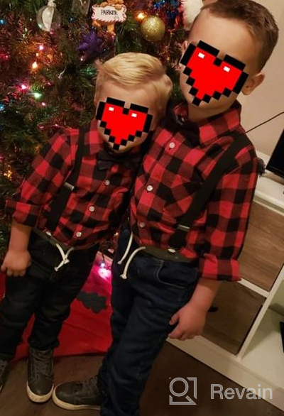 img 1 attached to 👕 Little Sleeve Button Flannel Red Black Boys' Clothing: Stylish and Comfortable review by James Prizgint