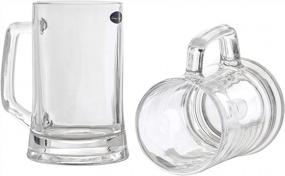 img 2 attached to Cheers To Sophistication: Amlong Crystal'S 16 Oz Lead-Free Beer Mug Set Of 2
