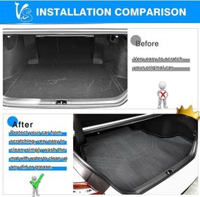 img 1 attached to 🔥 Premium All-Weather Custom Fit Cargo Liner for 2018-2022 Toyota Camry & Avalon - Mixsuper TPO Durable Odorless Trunk Mat