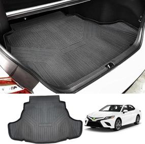 img 4 attached to 🔥 Premium All-Weather Custom Fit Cargo Liner for 2018-2022 Toyota Camry & Avalon - Mixsuper TPO Durable Odorless Trunk Mat