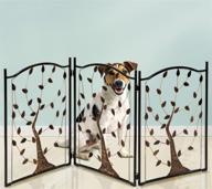 🐾 bundaloo large freestanding metal folding pet gate - portable panels for enhanced dog & cat security - foldable enclosure gates for puppies - indoor & outdoor safety for pets логотип