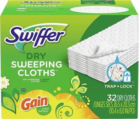 img 4 attached to 🧹 Premium Swiffer Sweeper Dry Sweeping Pad Refills (32 Count) - Hardwood Floor Mop Cleaner Cloth Refill with Gain Scent